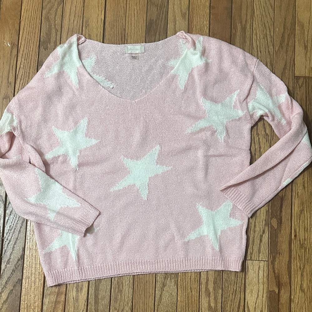 ALTAR’D STATE pink star sweater - Picture 2 of 3